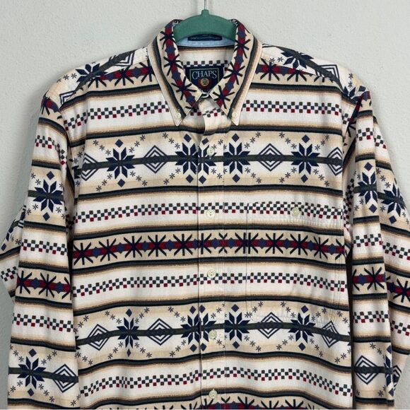 Chaps Ralph Lauren Southwestern Flannel Shirt S - Picture 2 of 6